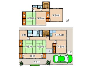 橋本貸家の物件間取画像